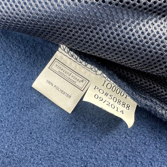 Vineyard Vines fleece vest Men’s size small navy blue full zip preppy - Picture 8 of 8